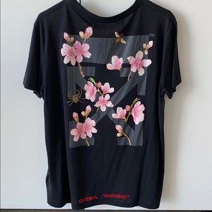 global warming off white tee